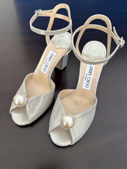 JIMMY CHOO SACARIA GOLD HEEL