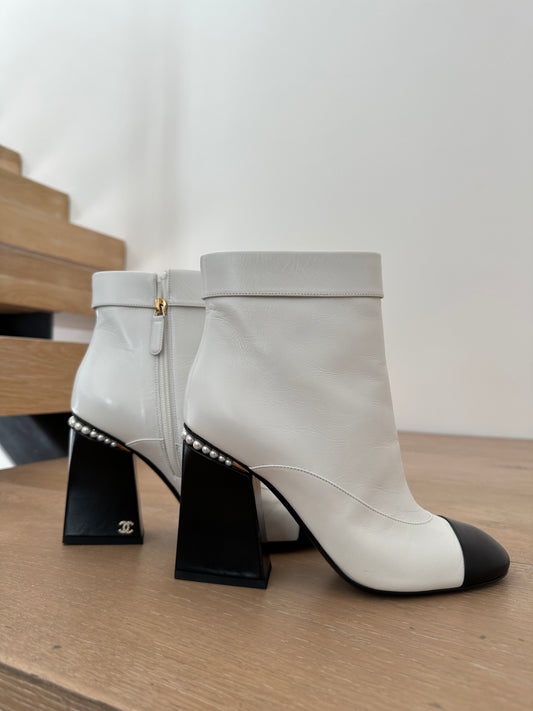 CHANEL WHITE BOOTS